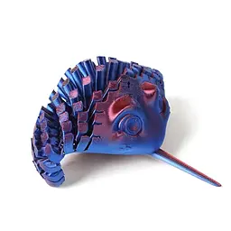 Іграшка антистрес 3D друкований рухомий скат з PLA 14.5 см Фіолетовий (6901560892521) - мініатюра 4
