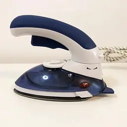 Дорожня міні праска з функцією вертикального відпарювача Mini Steam Iron HT-558B 1000Вт Синій - мініатюра 2