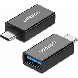 Перехідник OTG USB 3.0 AF to USB-C US173 black Ugreen (20808) - мініатюра 3