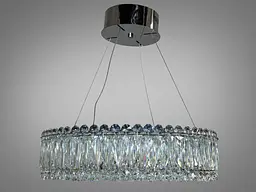 Кришталева підвісна LED люстра Diasha 8693-500CH у хромі - мініатюра 4