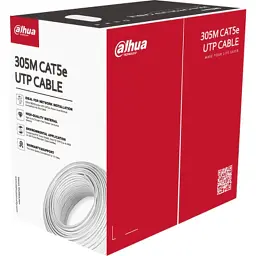 Кабель мережевий Dahua UTP 305м, cat.5e, CU, 4*2*0,5, PVC (DH-PFM920I-5EU-U)