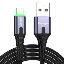 Зарядний кабель з підсвічуванням ESSAGER USB Type-C 3A 2метра