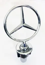 Емблема приціл на капот Mercedes W123,124,126 (Хром) 75 мм (Антивандальна) A2218800086