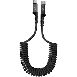Дата кабель USB-C to USB-C 1.0m Spiral 3A Black Armorstandart (ARM75392)