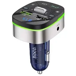 Автомобільний FM модулятор (трансмітер) Hoco E71 Crystal 18 W 2 USB (391840013) - мініатюра 2