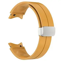 Браслет Cls для Samsung Galaxy Watch 5 - жовто-гірчичний ширина кріплення 20мм силікон Watchbands (W15-6WB12312664) - мініатюра 2