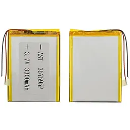 Акумулятор 357595P універсальний з контролером, 3,1 х 71 х 96 мм (3000 mAh)/ для смартфона, планшета