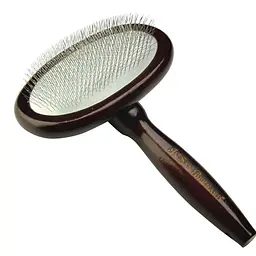 Професійна пуходерка з дерев'яною ручкою овальна Iv San Bernard SLICKER BRUSH Round