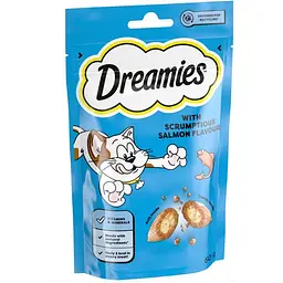 Ласощі для котів Dreamies з лососем 60 г