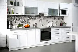 Кухонний фартух Алмази для кухні наклейка діаманти дорогоцінне каміння Сірий 60х300 см Happy Pocket Z180493 - мініатюра 4