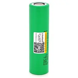 Акумулятор 18650 2500mAh (2450-2650mah), 3.7V (2.75-4.2V), green, PVC BOX Liitokala (Lii-25R)