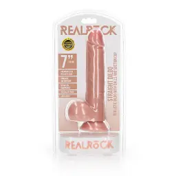 Фалоімітатор RealRock Straight Realistic 7", 18 см (бежевий) - мініатюра 5