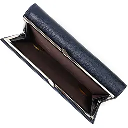 Місткий жіночий гаманець із натуральної шкіри ST Leather 19426 синій - мініатюра 9