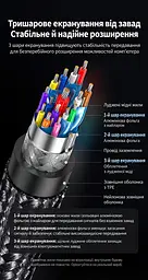 Док-станція USB-C UGREEN CM498 хаб 2 USB-A та 2 USB-C для даних до 5 Гбіт/с HDMI до 4K 60 Гц з режимами 2K 120 Гц та 1080p 144 Гц для HDMI потрібен відеовихід USB-C пристрою RJ45 Ethernet до 1000 Мбіт/с кардридер SD/microSD вхід живлення USB-C PD 3.0 до 100 Вт із заряджанням ноутбука до 85 Вт одночасне читання двох карт для Windows/macOS/Linux вбудований кабель 0,2 м темно-сірий (15375) - мініатюра 15