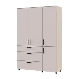 Шафа для одягу Doros Торн Кашемір 3 ДСП/3Ш (штанга) 135х51.6х200 (44900497) - мініатюра 5