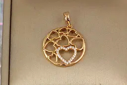 Кулон Xuping Jewelry закохане серце 2 см золотистий