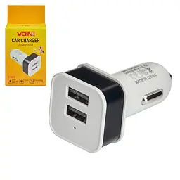 Автомобільний зарядний пристрій VOIN 10,5W, 2USB 12/24V - 5V 2,1A (C-36210) - мініатюра 2