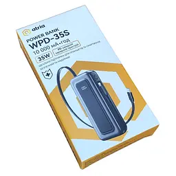 Павербанк ATRIA Black 10 000 mAh / 35 Вт (WPD-35S) - мініатюра 5