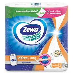 Паперові рушники Zewa Wisch Weg Design 2 рулона (7322540973112) - мініатюра 2