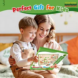 Дерев'яна магнітна гра-лабіринт сортер кольорів і цифр Gifitizi Montessori навчальна дошка з магнітною ручкою від 18 місяців (SKU-223) - мініатюра 6