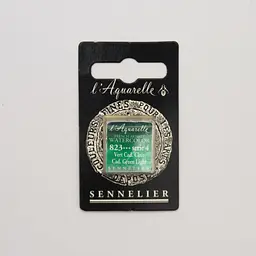 Акварельна фарба Sennelier, полукювета, S4, Кадмій зелений світлий (Cadmium Green Light)