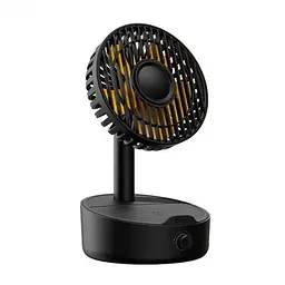 Вентилятор із бездротовою зарядкою Baseus HerXiaomit wireless charger with oscillating fan WXYZ-B01 Black - мініатюра 2