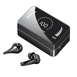 Бездротові Bluetooth навушники TWS H3S, з індикатором зарядки, сенсорами і водонепроникним корпусом Чорні
