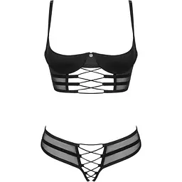 Комплект Obsessive Roxelia 2-pcs crotchless set XS/S - мініатюра 3