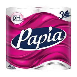 Туалетная бумага Papia 3 слоя 4 рулона (8690536010011)