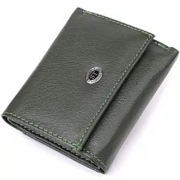 Жіночий мініатюрний гаманець із натуральної шкіри ST Leather 23083 зелений - мініатюра 1