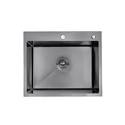 Кухонна мийка Kroner KRP Schwarze - 6050HM PVD (3,0/1,0 мм) CV025260, Чорний