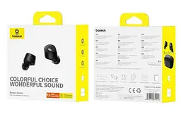 Бездротові навушники Baseus Bowie E18 True Wireless Earphones, IPX4, ENC, BT5.3, 40 mAh, 300 mAh, 7.5 h, Black A00023800123-00 - мініатюра 6