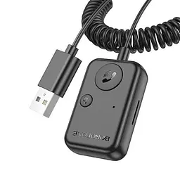 Автомобільний Bluetooth-трансмітер ресивер BOROFONE BC49 June car BT FM-модулятор USB-накопичувач - мініатюра 3