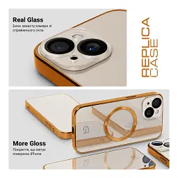 Чехол ArmorStandart Replica MagSafe для Apple iPhone 15 Beige Gold - миниатюра 3