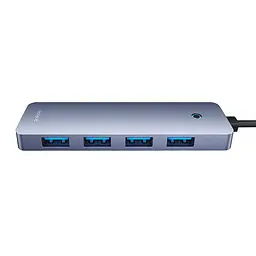 USB-Хаб Baseus UltraJoy Series 4-Port HUB Lite 50cm Space Grey （USBA to USB3.0*4+Type-C5V） (B0005280B811-01) - мініатюра 6