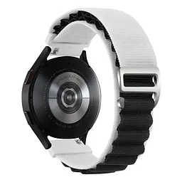Ремінець для Xiaomi Amazfit Bip Bip Lite Bip U Bip 1S Bip 3 - біло-чорний Watchbands NormalCloth Wave ширина кріплення 20мм нейлоновий (W26-4WB30409530) - мініатюра 2