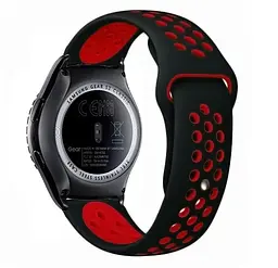Спортивний ремінець Primo Perfor Sport для годинника Samsung Gear S2 Classic SM-R372/R735 Black Red - мініатюра 2