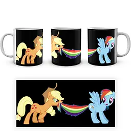 Кухоль GeekLand My little pony Мій маленький поні Веселка Деш Еплджек MLP 04 330 мл білий - мініатюра 4