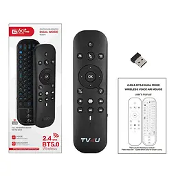 Пульт керування TV4U G60s Pro UKR 2.4G+Bluetooth з гіроскопом, клавіатурою, тачпадом та мікрофоном - мініатюра 2