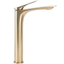 Змішувач для умивальника Rea Avalon brushed gold високий REA-B2705, Золотий - мініатюра 3