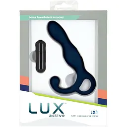 Масажер простати Lux Active LX1 Anal Trainer 5.75" Dark Blue віброкуля в комплекті - мініатюра 4