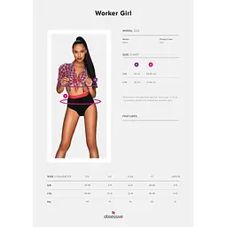 Еротичний костюм Obsessive Worker Girl S/M - мініатюра 5