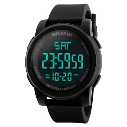 Наручний годинник Skmei 1257 Black, 1257BK (15926) - мініатюра 2