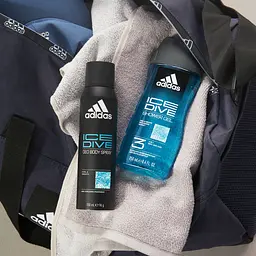 Гель для душа Аdidas 3 в 1 Body, Hair And Face Ice Dive, 250 мл - мініатюра 2