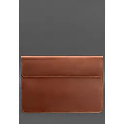 Шкіряний чохол-конверт BlankNote Crazy Horse на магнітах для MacBook 16 дюйм Світло-коричневий - мініатюра 5