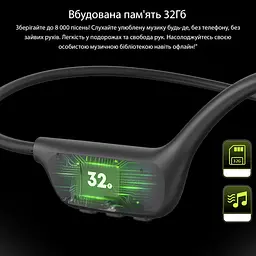 Навушники з кістковою провідністю Langsdom BE17 Black - мініатюра 5