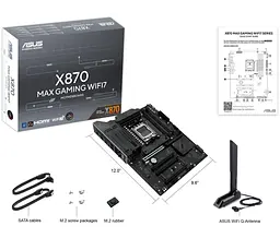 Материнська плата ASUS X870 MAX GAMING WIFI7 (X870 MAX GAMING WIFI7) (Socket AM5, AMD X870, ATX) - мініатюра 8