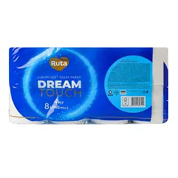 Набір туалетного паперу Ruta Dream touch 16 рулонів (2 уп. x  8 рулонів) білий - мініатюра 2