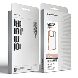 Чехол для Apple iPhone 16 Pro, UNIT2, бежевый, ударопрочный, прозрачный противоударный чехол-накладка из TPU и поликарбоната (PC), с защитными бортиками, защита всего корпуса от ударов и царапин, ArmorStandart (ARM81332) - мініатюра 2