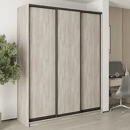 Шафа-купе тридверна MebelStar Комбо BG 3ДСП 190x45x240 см Аляска сірий (MBS-9509)